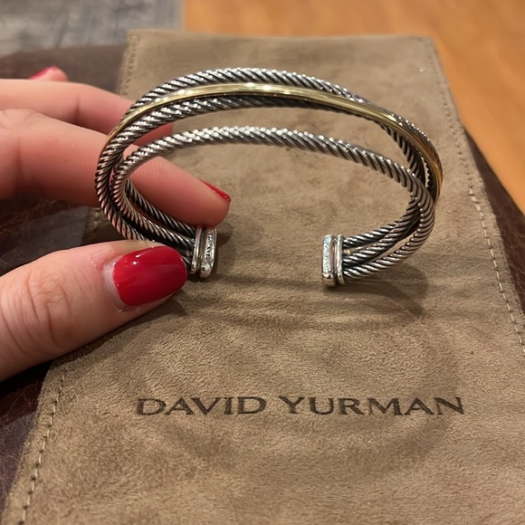 David Yurman - Crossover Three Row Cuff Bracelet - Picture 3 of 5